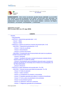 Orden CUL/2834/2009, de 19 de octubre, por la que se dictan