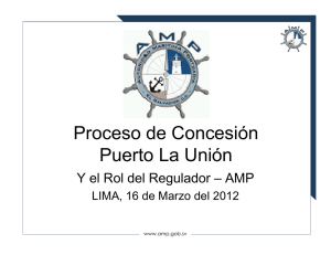 Proceso de Concesión Puerto La Unión