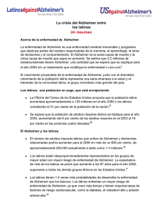 La crisis del Alzheimer entre los latinos Un resumen