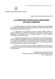 la argentina repudia declaraciones de david cameron