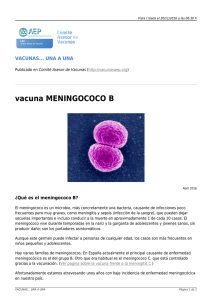 vacuna MENINGOCOCO B - Comité Asesor de Vacunas