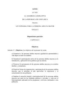 Ley Integral para la Persona Adulta Mayor