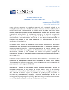 Informe de Gestión 2015 - Universidad Central de Venezuela
