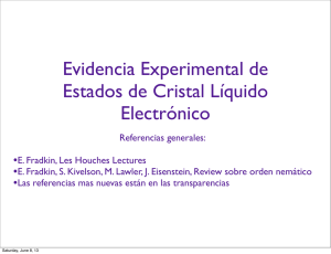 Evidencia Experimental de Estados de Cristal Líquido Electrónico