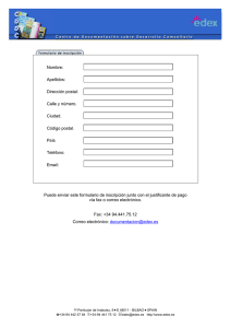Puede enviar este formulario de inscripción junto con el justificante