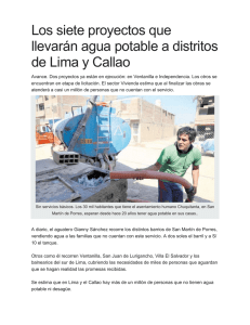 Los siete proyectos que llevarán agua potable a distritos de Lima y