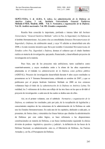 (eds.), La administración de la Defensa en América Latina, 3 vol