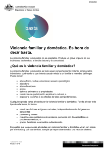 Family and domestic violence - Spanish