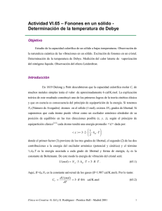 Determinación de la temperatura de Debye