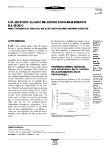 Análisis físico-químico del estado ácido