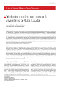 Orientación sexual en una muestra de universitarios de Quito