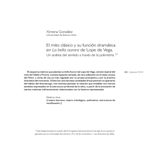 El mito clásico y su función dramática en La bella