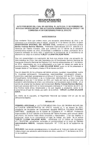 Notificación por Aviso-Autos - Registraduría Nacional del Estado Civil