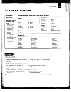 Cap 2 vocab and lectura