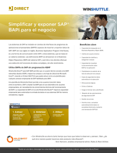 Simplificar y exponer SAP® BAPI para el negocio