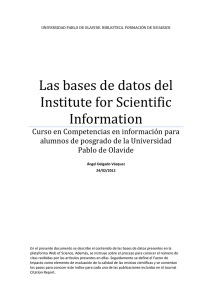 Las bases de datos del Institute for Scientific Information