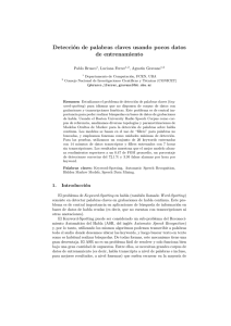 Detección de palabras claves usando pocos datos de entrenamiento