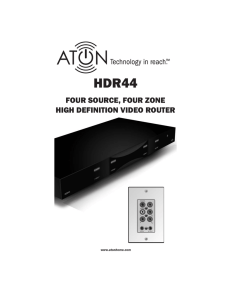 four source, four zone high definition video router