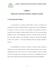 Capítulo 1 Sistema de Control de Inventario y Reportes de Falla