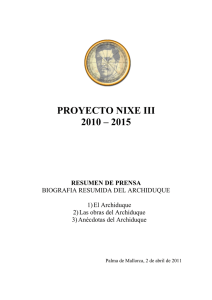proyecto nixe iii 2010 – 2015 resumen de prensa