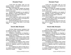 Disciples Prayer Oración DEL Discípulo Disciples Prayer Oración