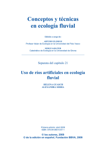 Uso de ríos artificiales en ecología fluvial