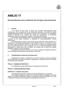 Anejo 17. Recomendaciones para la utilización del hormigón