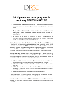 DIRSE presenta su nuevo programa de mentoring: MENTOR DIRSE