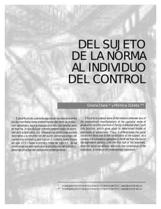 del sujeto de la norma al individuo del control