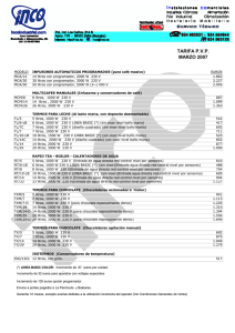 ® TARIFA P.V.P. MARZO 2007 www.campeona.es