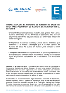 Descargar nota en PDF - CO.SA.GA. Cooperativa Sanitaria de Galicia