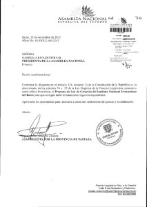 Proyecto de Ley de Creación del Instituto Nacional Ecuatoriano del