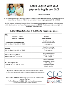 Learn English with CLC! ¡Aprenda Inglés con CLC!