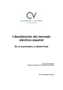 Liberalización del mercado eléctrico español