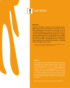 suicidios - Instituto Nacional de Medicina Legal y Ciencias Forenses