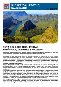 ruta del arco iris, 19 días sudáfrica, lesotho, swaziland