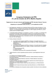 Congreso Estatutario del PPE 21 y 22 de octubre de 2015, Madrid