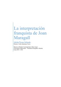 La interpretación franquista de Joan Maragall