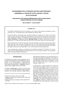 mejoramiento de la pradera natural mediterranea subhumeda