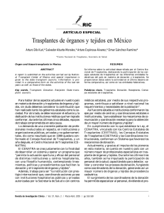 Trasplantes de órganos y tejidos en México