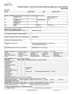 KAN Be Healthy - Early and Periodic Screening, Diagnostic