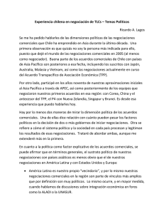 Experiencia chilena en negociación de TLCs – Temas Políticos
