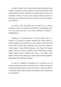 La Carta de Buenos Aires es un documento político producido un