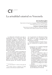 La actualidad catastral en Venezuela