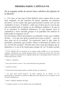 PRIMERA PARTE: CAPÍTULO VII De la segunda salida de nuestro