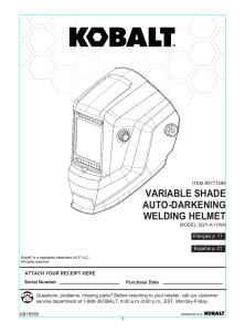 variable shade auto-darkening welding helmet
