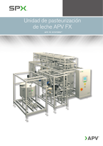 Unidad de pasteurización de leche APV FX