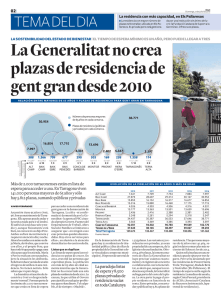 La Generalitat no crea plazas de residencia de gent gran desde 2010