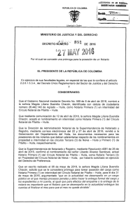 decreto 891 del 27 de mayo de 2016