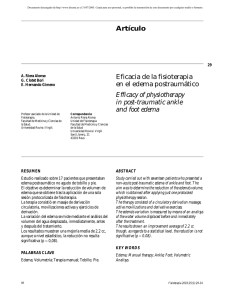 Artículo Eficacia de la fisioterapia en el edema postraumático